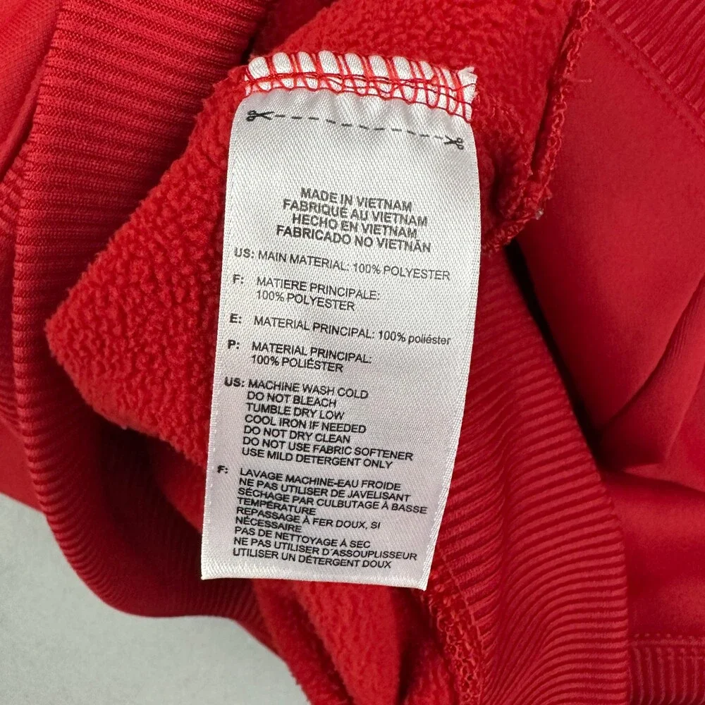 NC State Wolfpack Hoodie Men Medium Red Adidas NCAA Swimming Diving Sweatshirt M